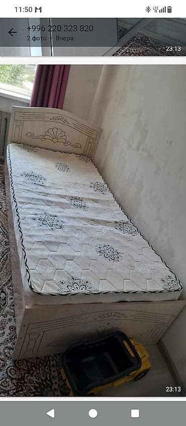 спальны: Односпальная кровать с матрасом + шкаф-купе - Кровать односпальная, с — 1