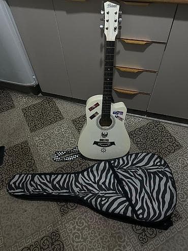 ремень для гитары: Акустическая гитара Belucci B-3810 (dreadnought), белый цвет — 5