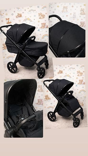 Коляски: Детская прогулочная коляска Carrello 2 в 1 - Цвет: черный total — 1