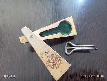 в сауну: Варган ( jew’s harp) из металла с деревянным футляром. - Инструмент — 1