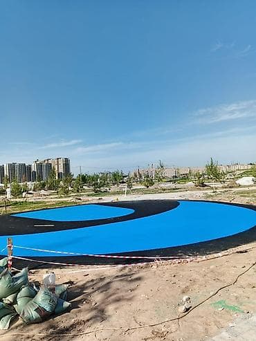Покрытие для уличных спортивных и детских площадок (резиновая наливная