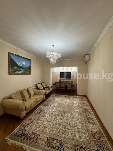 суточный квартира бишкек молодая гвардия: 3 комнаты, 80 м², 106 серия, 6 этаж, Евроремонт — 2