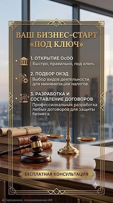 Готовые ОсОО: Юридические услуги | Предпринимательское право | Консультация — 1