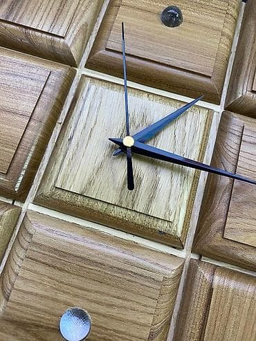 Наручные часы: Настенные часы ручная работа ! Корпус из дерева покрыт лаком — 3