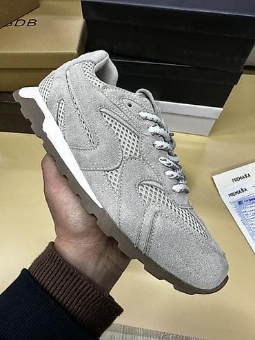 женская обувь 38: Кроссовки повседневные с сетчатыми вставками - Верх: замша с — 5