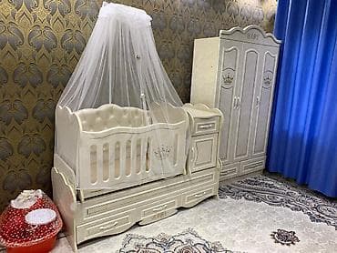 детский раскладной диван: Детская гарнитура, Новый, Для девочки, цвет - Бежевый — 1