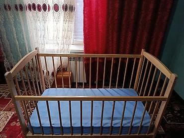 bunk bed: Детская кроватка из натурального дерева с матрасом - Классическая — 5