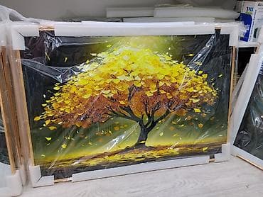 Картина на стекле с подсветкой осеннего дерева - Сюжет: яркое дерево lalafo.kg да Картина на стекле с подсветкой осеннего дерева - Сюжет: яркое дерево