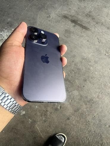 IPhone 14 Pro, Б/у, 128 ГБ, Deep Purple, Защитное стекло, Чехол, 94 %