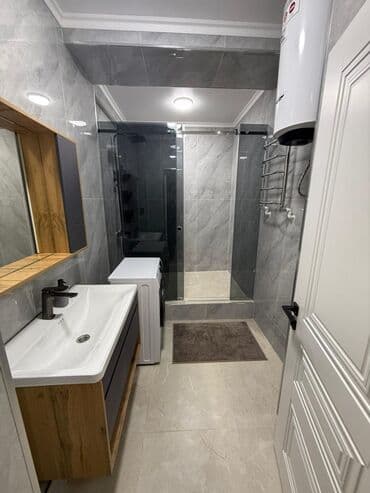 долго срочная квартира бишкек: 2 комнаты, Душевая кабина, Постельное белье, Кондиционер — 7