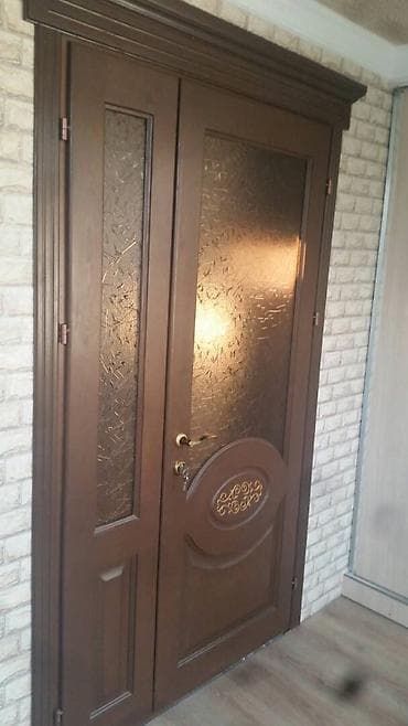 Окна на заказ: Межкомнатные и входные конструкции под дерево (тёмный орех): - Двери — 5