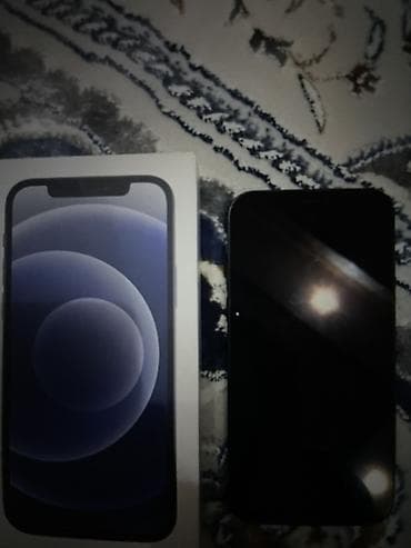 IPhone 12, Б/у, 64 ГБ, Черный, Коробка, 76 %