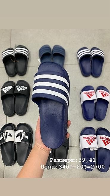 плаш: Мужские шлепанцы (сланцы) Adidas — разные модели и расцветки — 10