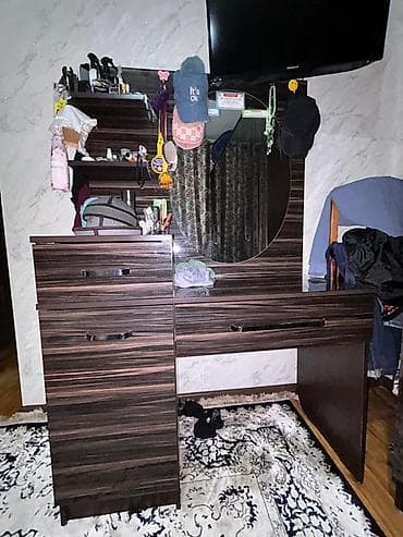 столы для офиса: Спальный гарнитур, Двуспальная кровать, цвет - Коричневый — 2