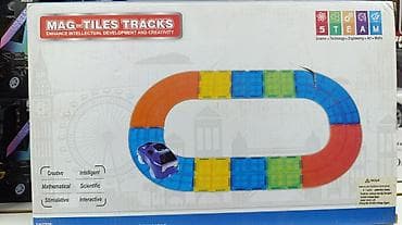 stim: MAG-TILES TRACKS — магнитный конструктор-трасса для машинки - — 1