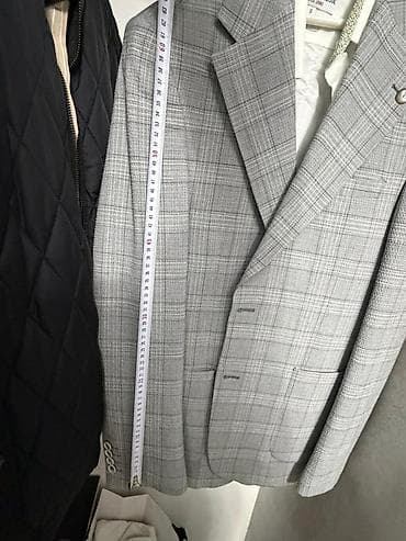 Свитерлер: Пиджак Levent Serez Casual Размер: L - Цвет: светло‑серый - Узор — 3