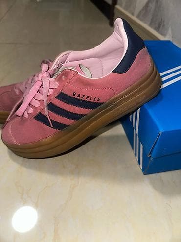адидас газели: Кроссовки, 38, 39, Adidas Originals, Б/у, цвет - Розовый, Самовывоз — 2