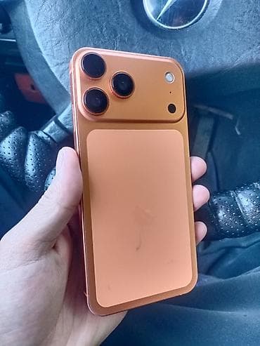 я ищу телефон айфон: IPhone 17 Pro Max, Б/у, 64 ГБ, Оранжевый, Кабель, 76 % — 1