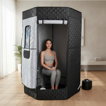 тент купить: Портативная паровая сауна-кабина до 55градусов - Свободностоящая — 1