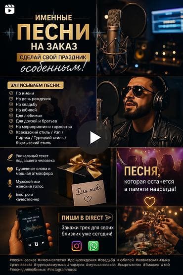 пишу песни: Именные песни на заказ — сделайте любой праздник особенным! Что — 1
