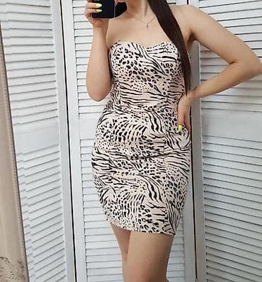 платья короткие: Вечернее платье, Коктейльное, Короткая модель, Без рукавов, S, M — 1