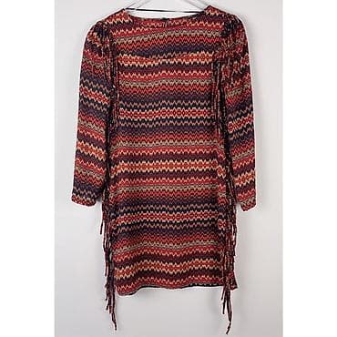 полиестер: Повседневное платье, Осень-весна, Короткая модель, Прямое, M, L — 1