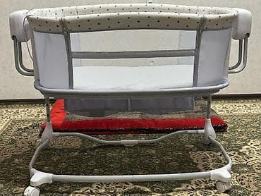 Тумбы и подставки: Люлька, Б/у, Колыбель, Металл, цвет - Серый — 1