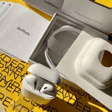 беспроводные наушники airpods: Вкладыши, Apple, Новый, Беспроводные (Bluetooth), Классические — 2