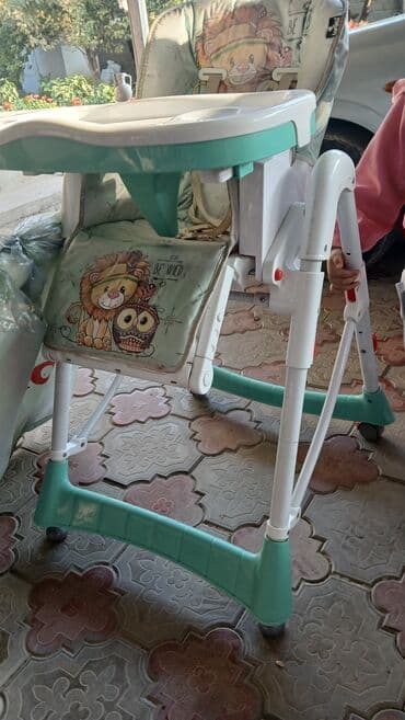 стульчик для кормления джунгли: Тамактандыруучу отургуч, Колдонулган, Башка бренд, Металл, Отургучтун башка түрү, түсү - Жашыл — 2