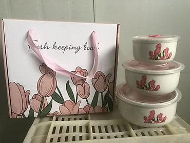 Набор мисок с крышками для хранения продуктов - Комплектация: 3 миски