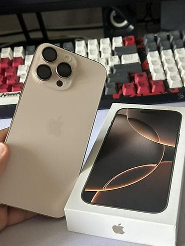 iphone 8 plus osh: IPhone 16 Pro Max, 256 ГБ, Desert Titanium, Коробка — 1
