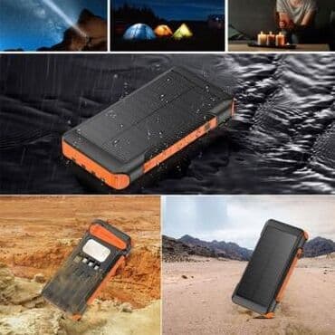 солнечный генератор: Повербанк на солнечной батарее и с динамо зарядкой, 10000mAh с набором — 7