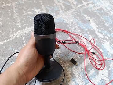 Техника и электроника: USB-микрофон TSP207на настольной подставке + проводные — 2