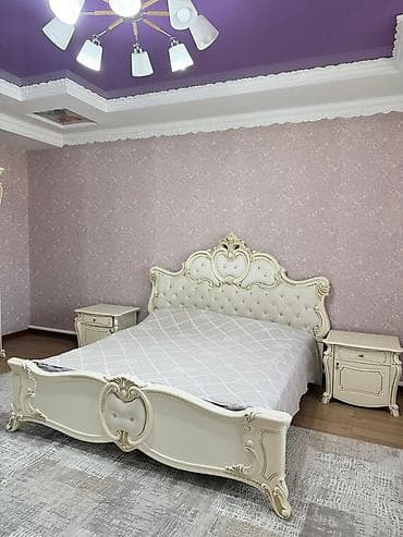 кровати двуспальные бишкек: Спальный гарнитур, Двуспальная кровать, МДФ, цвет - Бежевый — 9