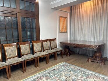 раздвижной стол и стулья: Стол и стул для зала, Б/у, Самовывоз, цвет - Коричневый — 5