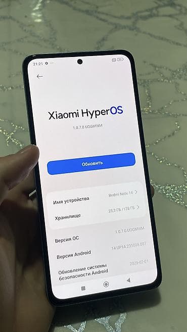 редми буу: Redmi, Redmi Note 14, Б/у, 128 ГБ, цвет - Синий, 2 SIM — 4