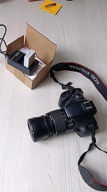 камера кыргызстана: Canon 600D. Фотоаппараты. Баары иштейт. Объектив жаңыга алмашкан. Эки — 9
