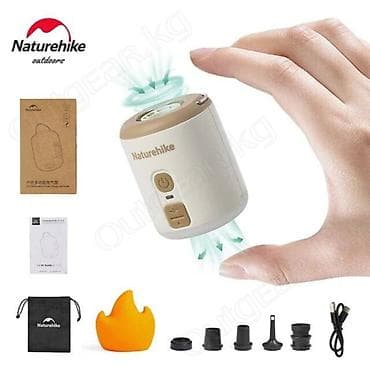 фонарь для кемпинга: 🟠 Портативный насос Naturehike аккумуляторный 3в1 с фонариком 🟠 ⠀ — 4