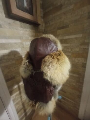 Баш кийимдер: Шапке, Кулак жапкан тумак, Табигый булгаары, Кыш, Помпон менен — 8