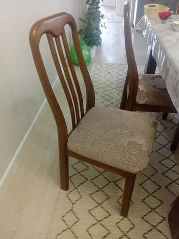 малазийский стол и стулья: Табуретка, Б/у, Дерево, Не раскладной — 3