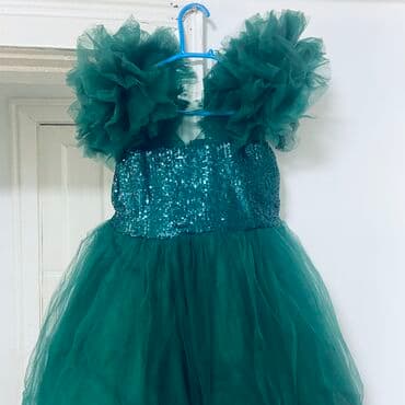 платья праздничные: Детское платье, цвет - Зеленый, Новый — 2