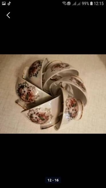 столовый сервиз мадонна: "мадонна " кофейный фарфоровый сервиз перламутр. Сервантное — 12