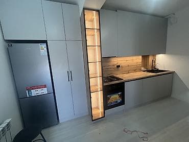 стенки для кухни: Кухонный гарнитур, цвет - Серый — 1