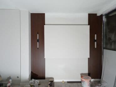 1 комнатный дом: Тв зона бамбуковый панель# 3д панели рейки#молдинг#потолочные — 9