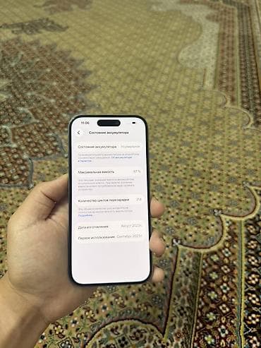 iphone s: IPhone 15 Pro, Natural Titanium, 97 % — 2
