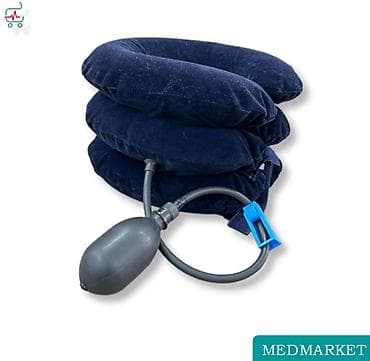 Шейный корсет тракционный, надувной, 3‑камерный. Назначение: - Мягкая