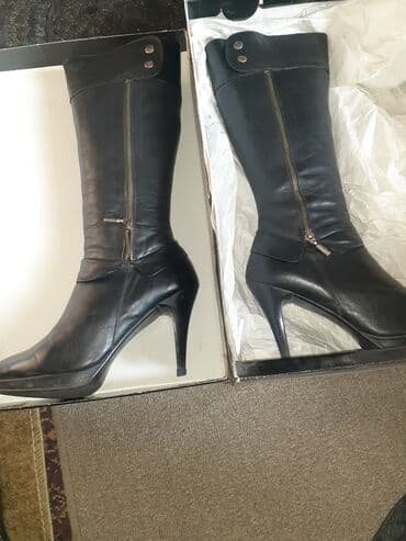 обувь для работы: Сапоги кожаные зимние продаю цена 2500сом — 1