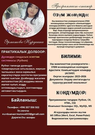 работа бургер: Саламатсыздарбы Мага официальный жумуш керек (компьютер) Спец — 2