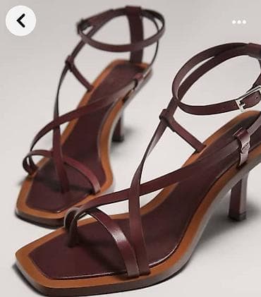 massimo: Кожаные босоножки Massimo dutti из лимитированный коллекции Limited — 5