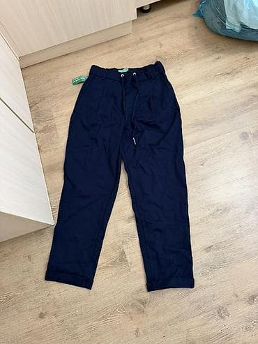 модные одежды: Брюки United Colors of Benetton новый - Цвет: темно‑синий (navy) - — 1